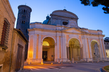Fototapeta na wymiar Ravenna - The Duomo (cathedral a t the dusk.