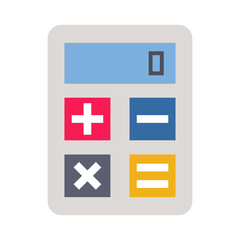 Business & Finance, Calculator, Flat color icon.