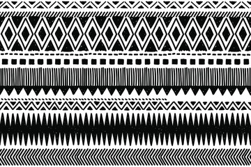 Ethnic vector seamless pattern. Tribal geometric background, boho motif, maya, aztec ornament illustration. rug textile print texture