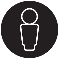 Person icon vector isolated on white background. Person icon for web site, app and ui. Person icon, vector illustration