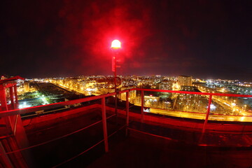 Obraz premium night city, evening street lights