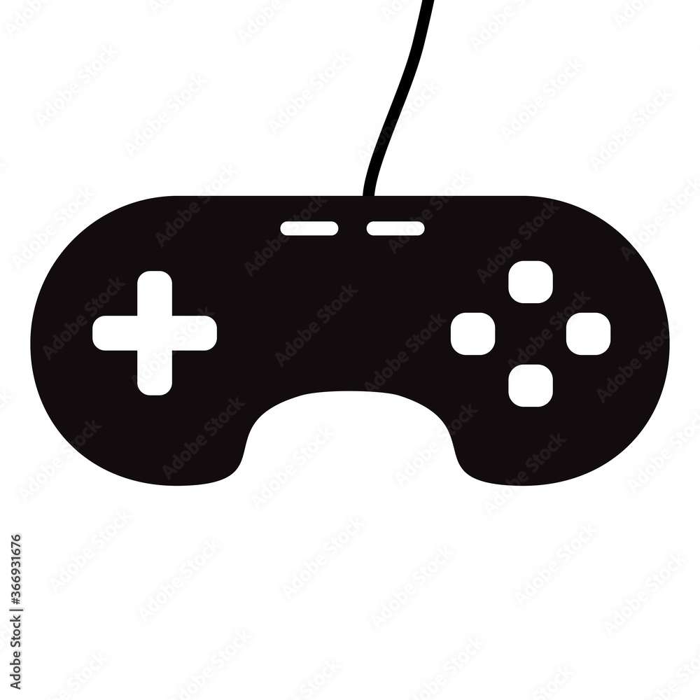 Poster joystick icon vector isolated on white background. joystick flat icon for web site, app and ui. crea