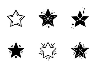 star icon set - vector illustration . quality, best, rating, rank, ranking icons .