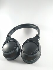Fototapeta na wymiar clean images of black headphones