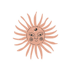 Modern bohemian style, folk tribal art in the Scandinavian style. Folk mythology, Swedish folklore. animals and plants.