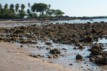 Beach at low tide, on the island of Koh Lanta in southern Thailand.