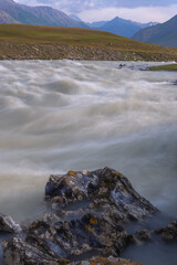 River flowing on rocks, Naryn gorge, Naryn Region, Kyrgyzstan