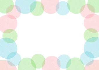 水彩風　水玉模様の背景