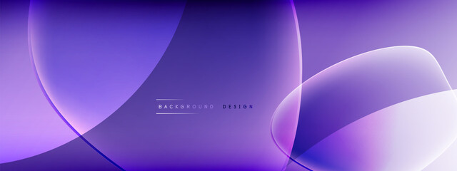 Vector abstract background - liquid bubble shapes on fluid gradient with shadows and light effects. Shiny design template for text