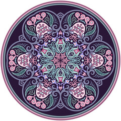 Vector ethnic abstract flower illustration