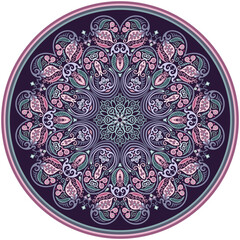 Vector ethnic abstract flower illustration