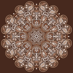 Vector ethnic abstract flower illustration