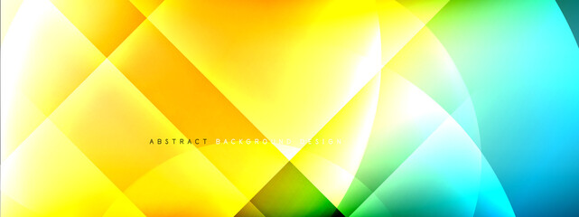 Obraz premium Vector abstract background - circle and cross on fluid gradient with shadows and light effects. Techno or business shiny design templates for text