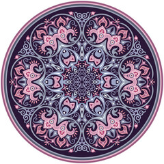 Vector ethnic abstract flower illustration