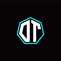O T initials modern polygon logo template