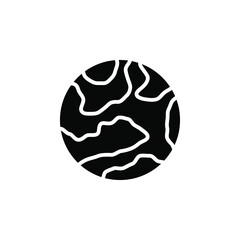 Mercury planet icon vector. Mercury planet simple sign, logo. 