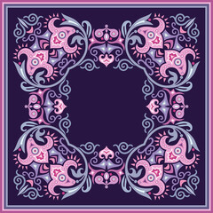 Vector ethnic abstract flower illustration