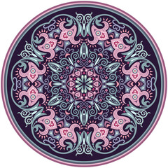 Vector ethnic abstract flower illustration