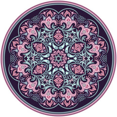 Vector ethnic abstract flower illustration