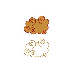 Chinese Cloud template vector icon illustration design
