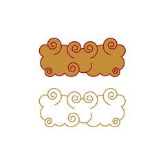 Chinese Cloud template vector icon illustration design
