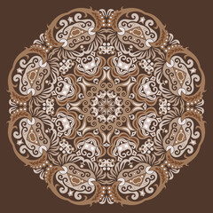 Vector ethnic abstract flower illustration