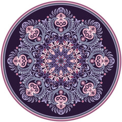 Vector ethnic abstract flower illustration