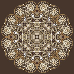 Vector ethnic abstract flower illustration