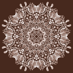 Vector ethnic abstract flower illustration