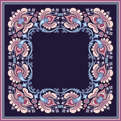 Vector ethnic abstract flower illustration