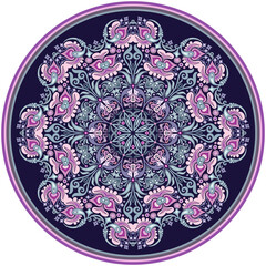 Vector ethnic abstract flower illustration