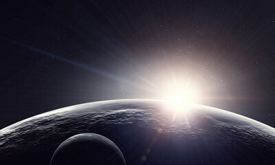 Image of outer space. . Mixed media