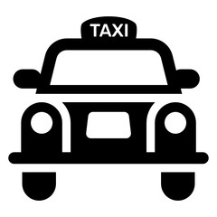 
Taxi glyph icon design, local transport 

