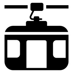 
Gondola icon design, filled vector of electronic chairlift
