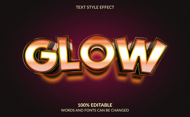 Editable Text Effect, Glow Text Style