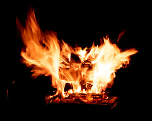 Fototapeta premium flame bonfire flare the light or glow of fire