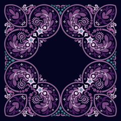 Vector ethnic abstract flower illustration