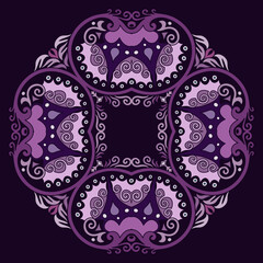 Vector ethnic abstract flower illustration