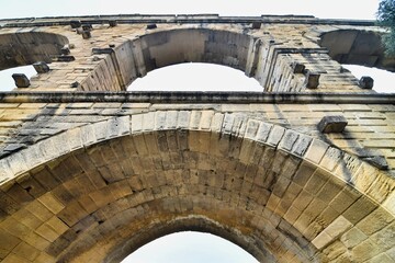 pont du gard, photo as a background , in Pont du gard, gardon, nimes france