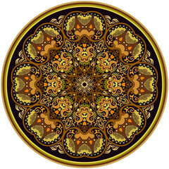 Vector ethnic abstract flower illustration