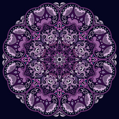 Vector ethnic abstract flower illustration