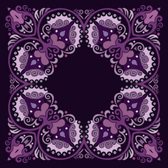 Vector ethnic abstract flower illustration