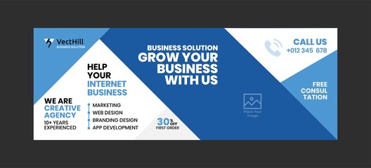 Fototapeta premium Business social media cover and banner template