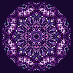 Vector ethnic abstract flower illustration