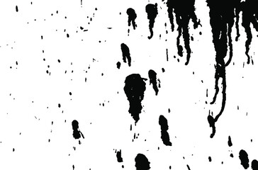 Black paint stains.Grunge texture. Grunge black and white vector overlay. Grungy grainy surface.