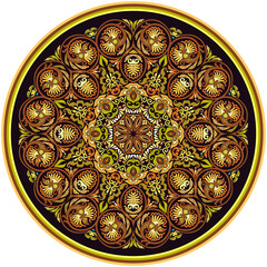 Vector ethnic abstract flower illustration