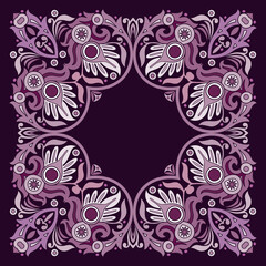 Vector ethnic abstract flower illustration