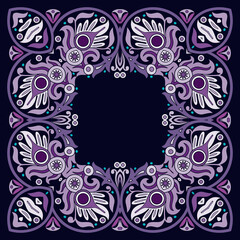 Vector ethnic abstract flower illustration