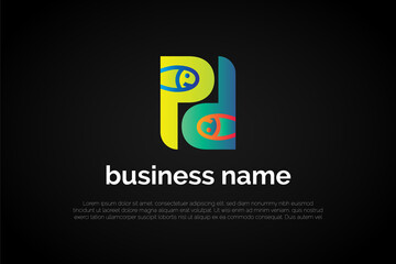 Fototapeta premium PD Fish Logo Template