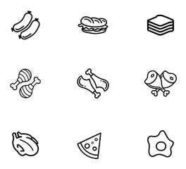 Collection of food icons